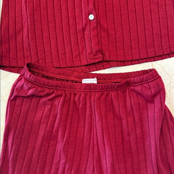 Woman’s  Burgundy Pajama Set - Picture 10 of 11